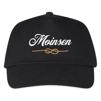 "Moinsen" - Tau-Edition - Kinder Basecap - Schwarz - Vorne