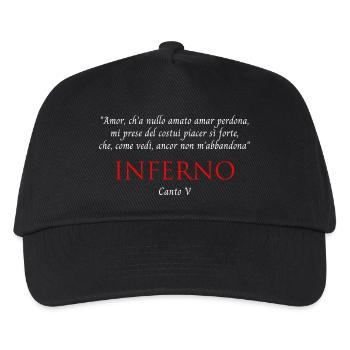 Inferno Canto V Divine Commedy Amor ch'ha nullo - Kinder Basecap - Schwarz - Vorne