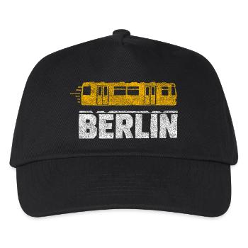 Berlin Tram Graphic - Kids’ Baseball Cap - black - Front