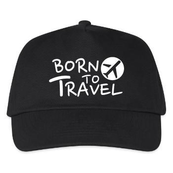 Born to Travel Wanderlust Adventure - Kids’ Baseball Cap - black - Front