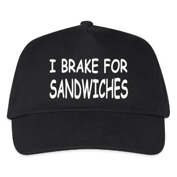 Sandwiches - Kids’ Baseball Cap - black - Front