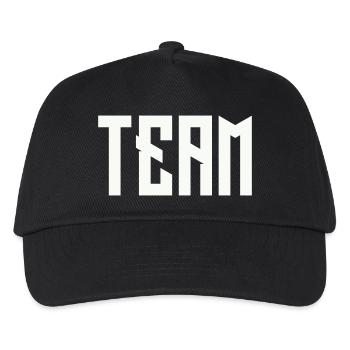 TEAM Blockschrift  - Kinder Basecap - Schwarz - Vorne