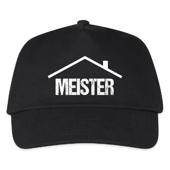 Master Crafts Logo with Roof - Kids’ Baseball Cap - black - Front