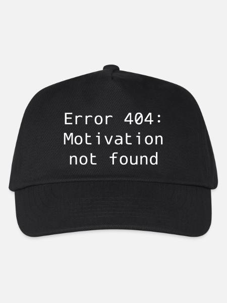 Fehler 404: Motivation nicht gefunden - Kinder Basecap - Schwarz