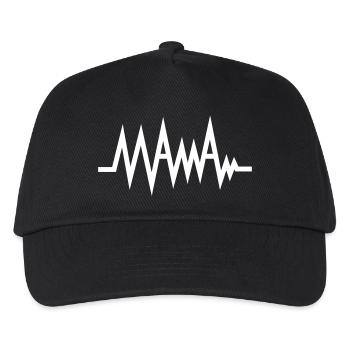 Mom ECG Gift Idea, Pregnancy Heartbeat - Kids’ Baseball Cap - black - Front