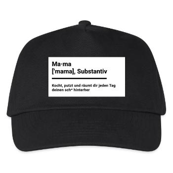 Mama wie im duden witziges Shirt als Geschenk - Kinder Basecap - Schwarz - Vorne