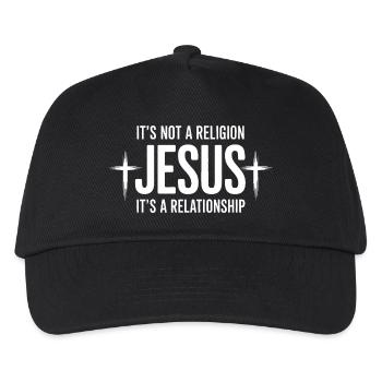 Keine Religion, es ist eine Beziehung - Kinder Basecap - Schwarz - Vorne