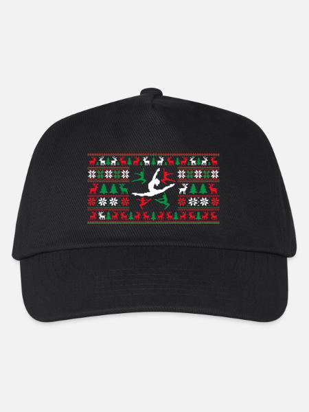 Turnergeschenk Damen - Turnen Weihnachten Gymnasti - Kinder Basecap - Schwarz
