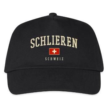 Schlieren Switzerland Vintage Font & Flag - Kids’ Baseball Cap - black - Front