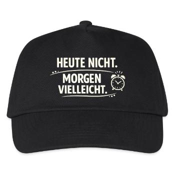 Heute nicht Morgen vielleicht  - Kinder Basecap - Schwarz - Vorne