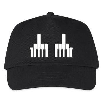 Piano Keys Middle Fingers - Kids’ Baseball Cap - black - Front