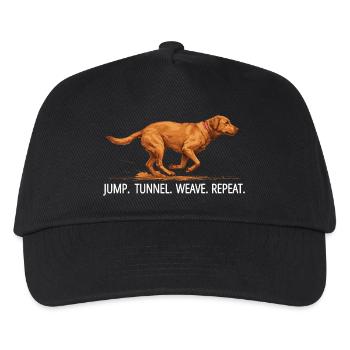 Agility Labrador Jump Tunnel Repeat - Kids’ Baseball Cap - black - Front