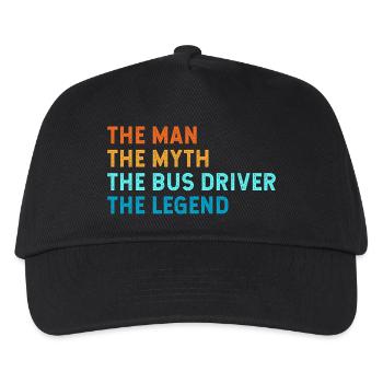 Schulbusfahrer Busfahrer Schulbus - Kinder Basecap - Schwarz - Vorne