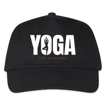 Yoga Balance – Stay in Balance Motivation - Kids’ Baseball Cap - black - Front
