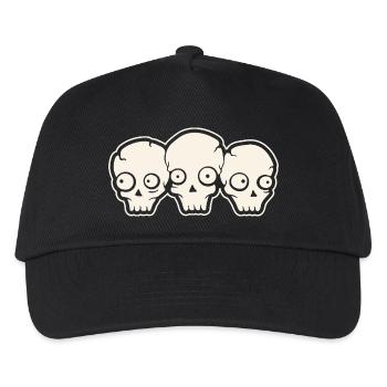Totenkopf - Kinder Basecap - Schwarz - Vorne