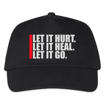 Let It Hurt Let It Heal Let It Go Inspirierend - Kinder Basecap - Schwarz - Vorne