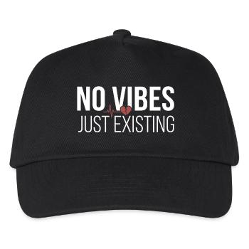 No Vibes - Kinder Basecap - Schwarz - Vorne
