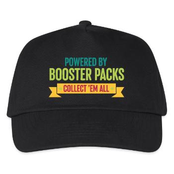 Powered By Booster Packs Collect Em All Card - Kids’ Baseball Cap - black - Front
