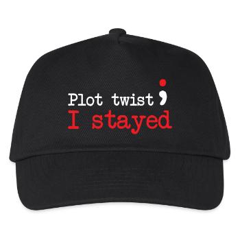 Point-virgule : rebondissement : je suis resté point-virgule - Casquette de baseball Enfant - noir - Devant