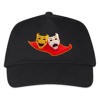 Musical Theatre Flying carpet with theater masks - Kids’ Baseball Cap - black - Front