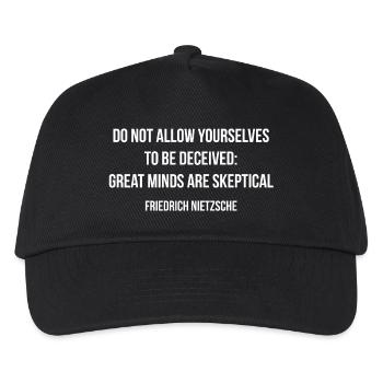 Skeptical Minds Nietzsche Quote Tee - Kids’ Baseball Cap - black - Front