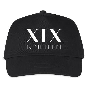 19th Birthday Gift Idea - Kids’ Baseball Cap - black - Front