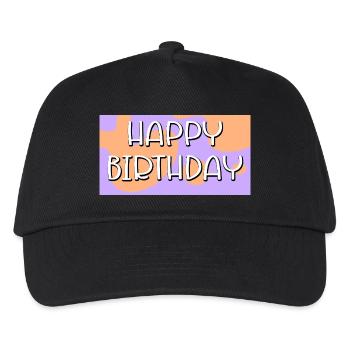 Happy Birthday Wishes - Purple - Kids’ Baseball Cap - black - Front