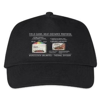 Wurst-Heatdistanz Protokoll - Kinder Basecap - Schwarz - Vorne