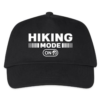 Hiking mode on Wandern Berge Bergsteigen - Kinder Basecap - Schwarz - Vorne