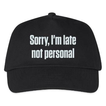 Sorry I'm Late Not Personal ADHD Neurodivergent - Kids’ Baseball Cap - black - Front