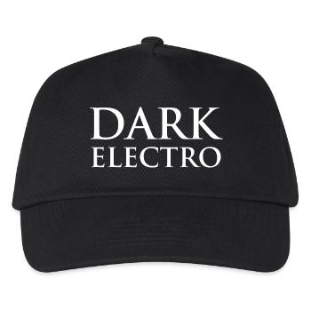 Dunkle Elektrotypografie - Kinder Basecap - Schwarz - Vorne