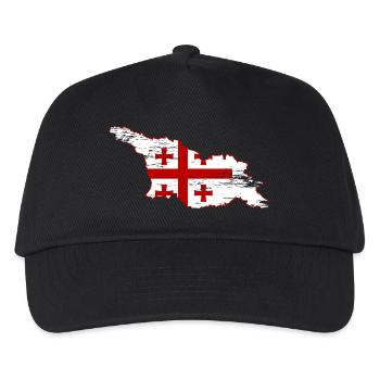 Georgien Landkarte used - Kinder Basecap - Schwarz - Vorne