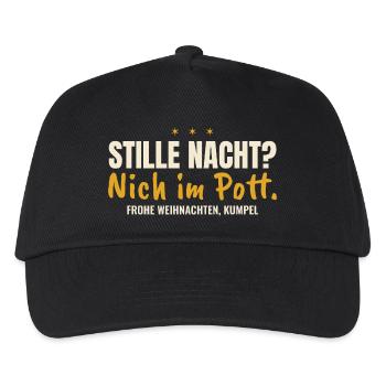 Stille Nacht? Nich im Pott. – für dunkle Shirts - Kinder Basecap - Schwarz - Vorne