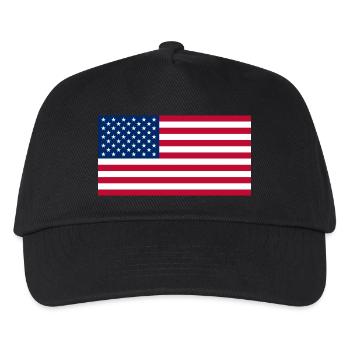 amerika, usa, america, fahne, flagge - Kinder Basecap - Schwarz - Vorne