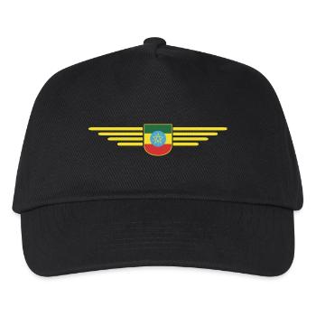 Ethiopia Design – Pride and Culture - Kids’ Baseball Cap - black - Front