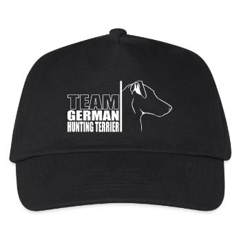 TEAM German Hunting Terrier Hunde Hund Wilsigns - Kinder Basecap - Schwarz - Vorne