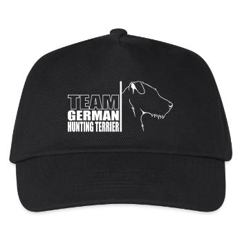 TEAM German Hunting Terrier Hunde Hund Wilsigns - Kinder Basecap - Schwarz - Vorne
