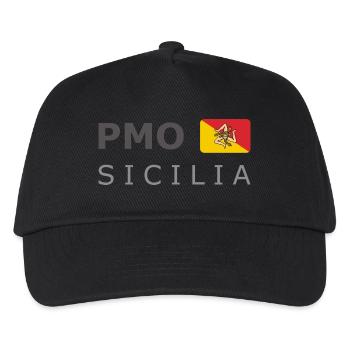 PMO SICILIA dark-lettered 400 dpi - Casquette de baseball Enfant - noir - Devant