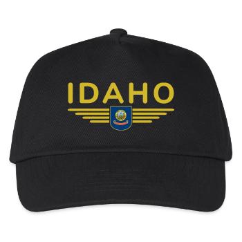 Idaho Fan T-Shirt – Nature & Adventure - Kids’ Baseball Cap - black - Front