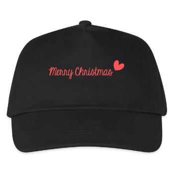 WEIHNACHTEN. FROHE WEIHNACHTEN. FROHE WEIHNACHTEN. NEUJAHR - Kinder Basecap - Schwarz - Vorne
