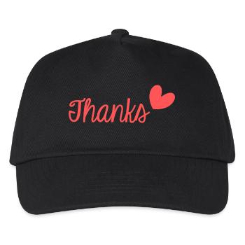 VIELEN DANK. DANKE. VIELEN DANK. JAHRESTAG. GEBURT. - Kinder Basecap - Schwarz - Vorne