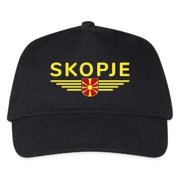Skopje Design – pour les fans de Macédoine - Casquette de baseball Enfant - noir - Devant