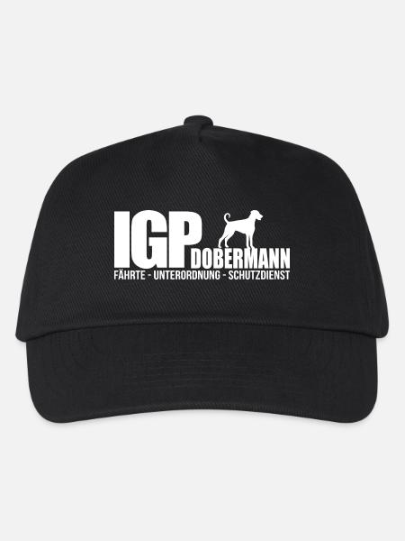 IGP DOBERMANN Wilsigns Hund Hunde Hundesport - Kinder Basecap - Schwarz