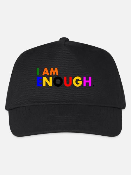 I am enough - Kinder Basecap - Schwarz