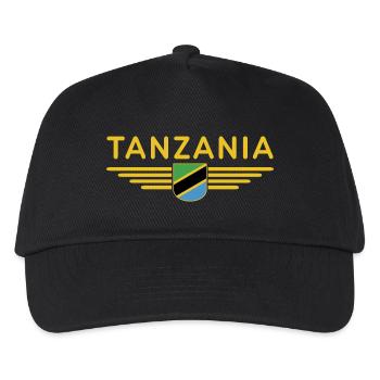 Tansania T-Shirt für echte Fans - Kinder Basecap - Schwarz - Vorne