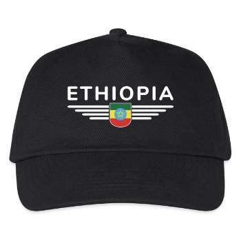 Ethiopia Design – Pride and Culture - Kids’ Baseball Cap - black - Front