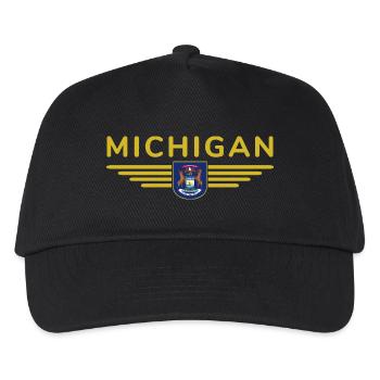 Michigan Fan T-Shirt – Perfekt für echte Fans! - Kinder Basecap - Schwarz - Vorne