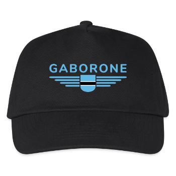 Gaborone T-Shirt für Botswana-Fans - Kinder Basecap - Schwarz - Vorne