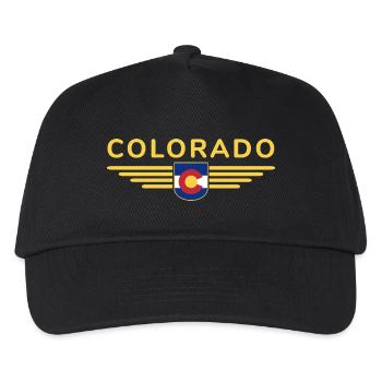 Colorado Fan T-Shirt – Berge & Abenteuer - Kinder Basecap - Schwarz - Vorne