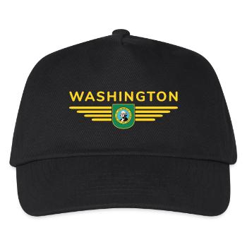 Washington Fan Shirt – Hauptstadt-Stil - Kinder Basecap - Schwarz - Vorne